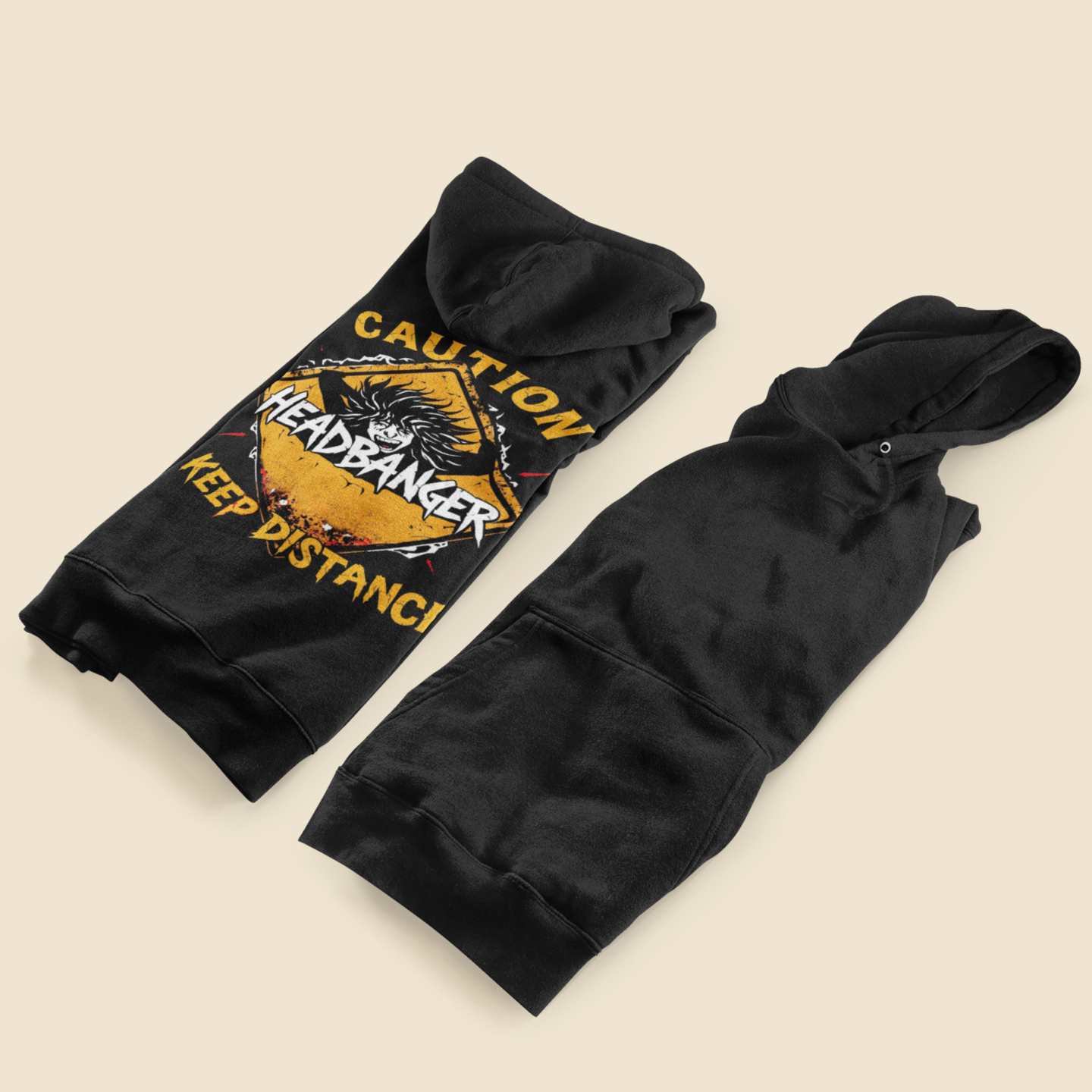 Caution Headbanger - Premium Hoodie